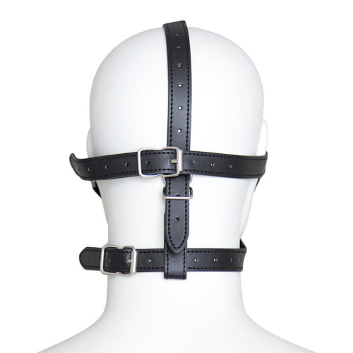 Red BDSM Blindfold and Gag Face Harness 2