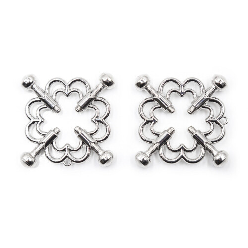 Flower Shaped Screw Tightening Nipple Clamps 2