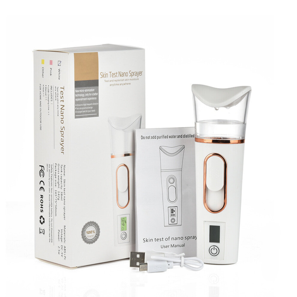Hot nano hot spray wet face steaming instrument facial moisturizing electronic beauty apparatus plus skin moisture water replenishing instrument