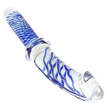 The Blue-Rod Realistic Glass Crystal Dildo (Blue)