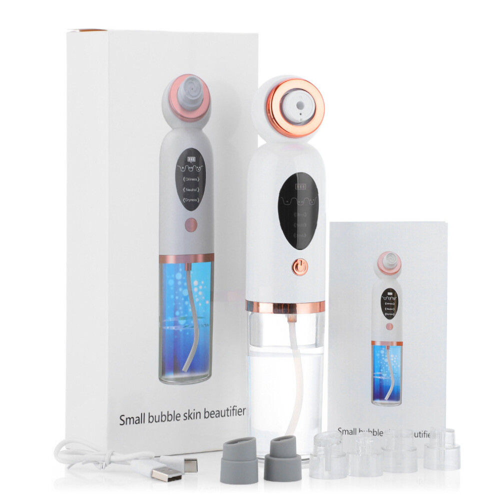 White New Small Bubble Deep Cleansing, Hydrating And Moisturizing Beauty Instrument Pore Acne Cleanser Pore Cleaning Blackhead Apparatus