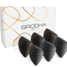 (Black, Tapered) SRODHA Beauty Make Up Sponges 6 Piece Set