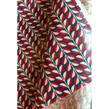 Kokka Laminated Cotton Linen Canvas Fabric Red - per metre