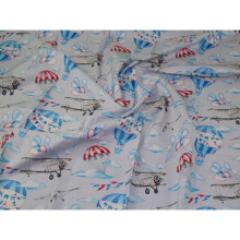 John Louden 100% Cotton Fabric Grey - per metre