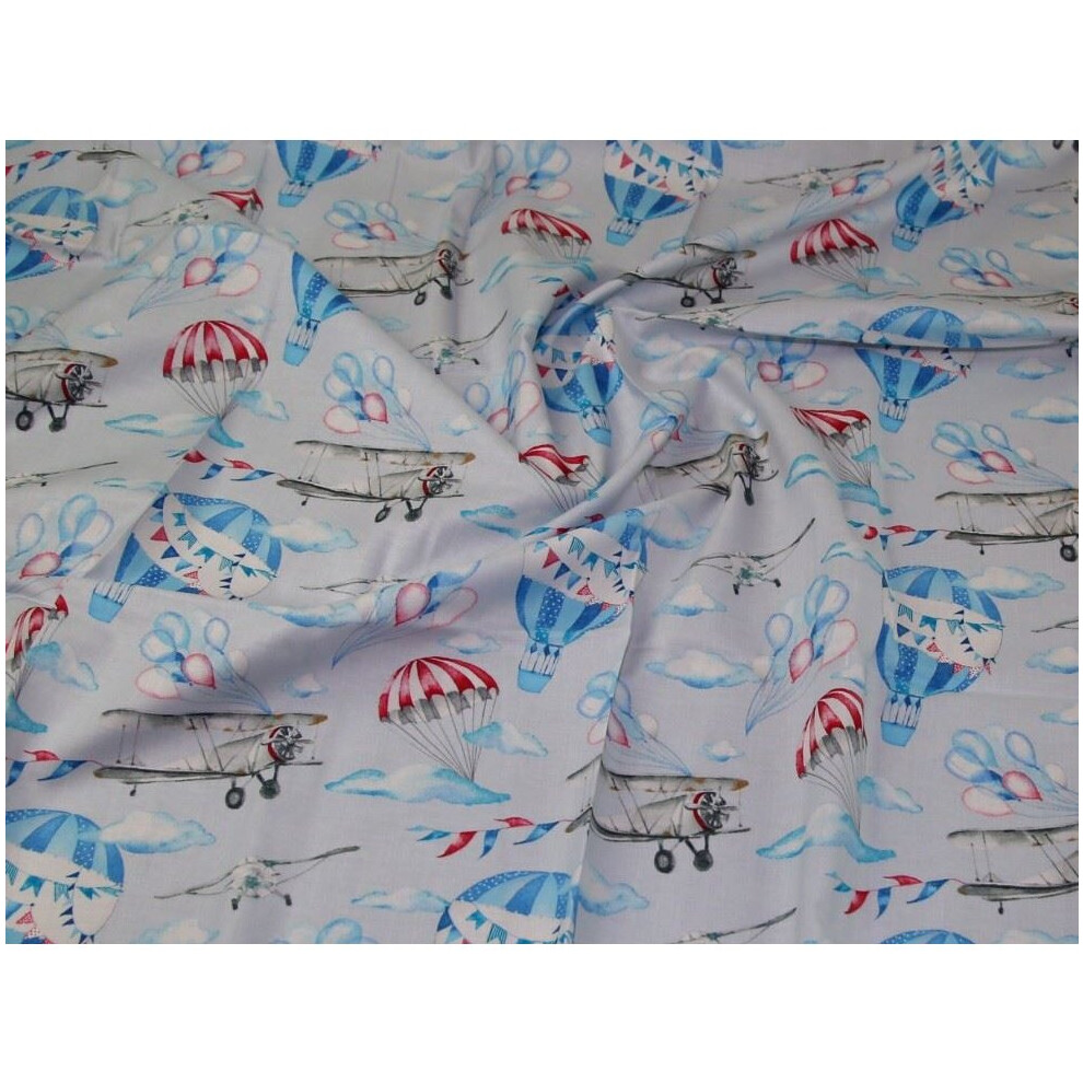 John Louden 100% Cotton Fabric Grey - Per Metre