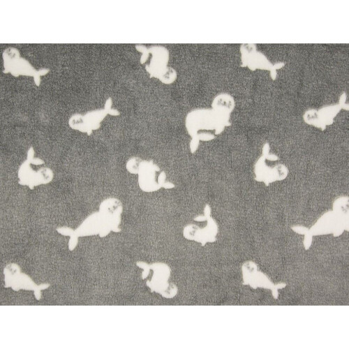 Minerva Plush Cuddle Fleece Fabric Grey - per metre