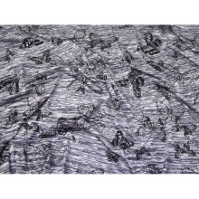 Lady McElroy Slub Sweater Knit Stretch Fabric Heather Grey - per metre