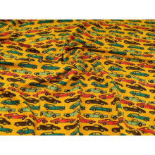 John Louden Fleece Back Sweatshirt Stretch Knit Fabric Mustard - per metre