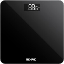 RENPHO Digital Bathroom Scales Body Weight Weighing Electronic High Precision Sensors Accurate Weight Machine People LED Display StepOn Black Core 1S