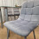 Grey Clear Glass Dining Table With 4 Grey Tufted Velvet Chairs Set 9