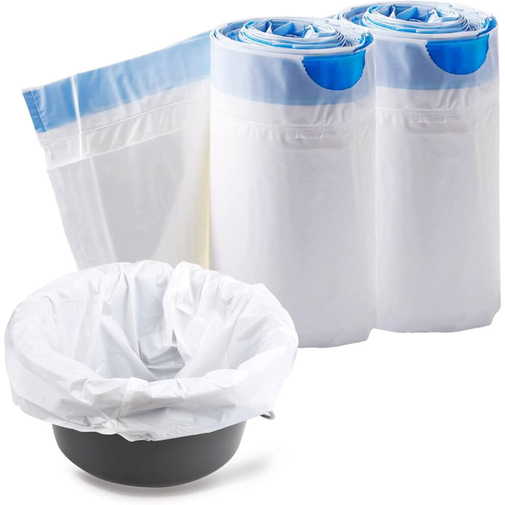 Disposable Commode Liner Bags PACK 40 Adult Bedside Commode Liners Bed Pan Liners Disposable Waste Bags Commode Chair Portable Toilet Bags Camping