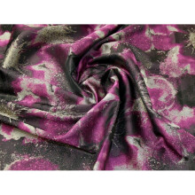 Minerva Catherine Metallic Woven Brocade Fabric Purple & Gold - per metre