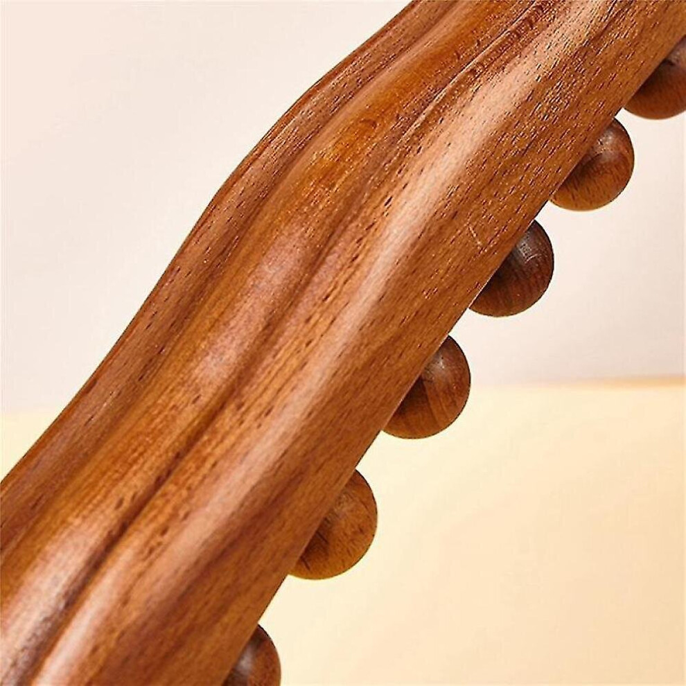 20 Beads Guasha Scraping Stick Wooden Massage Tools Relieve Sore Muscles Body Meridian Wand For Bac