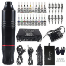 20 Color Javelin Apprentice Tattoo Kit,begineer Complete Tattoo Kit(UK,black)