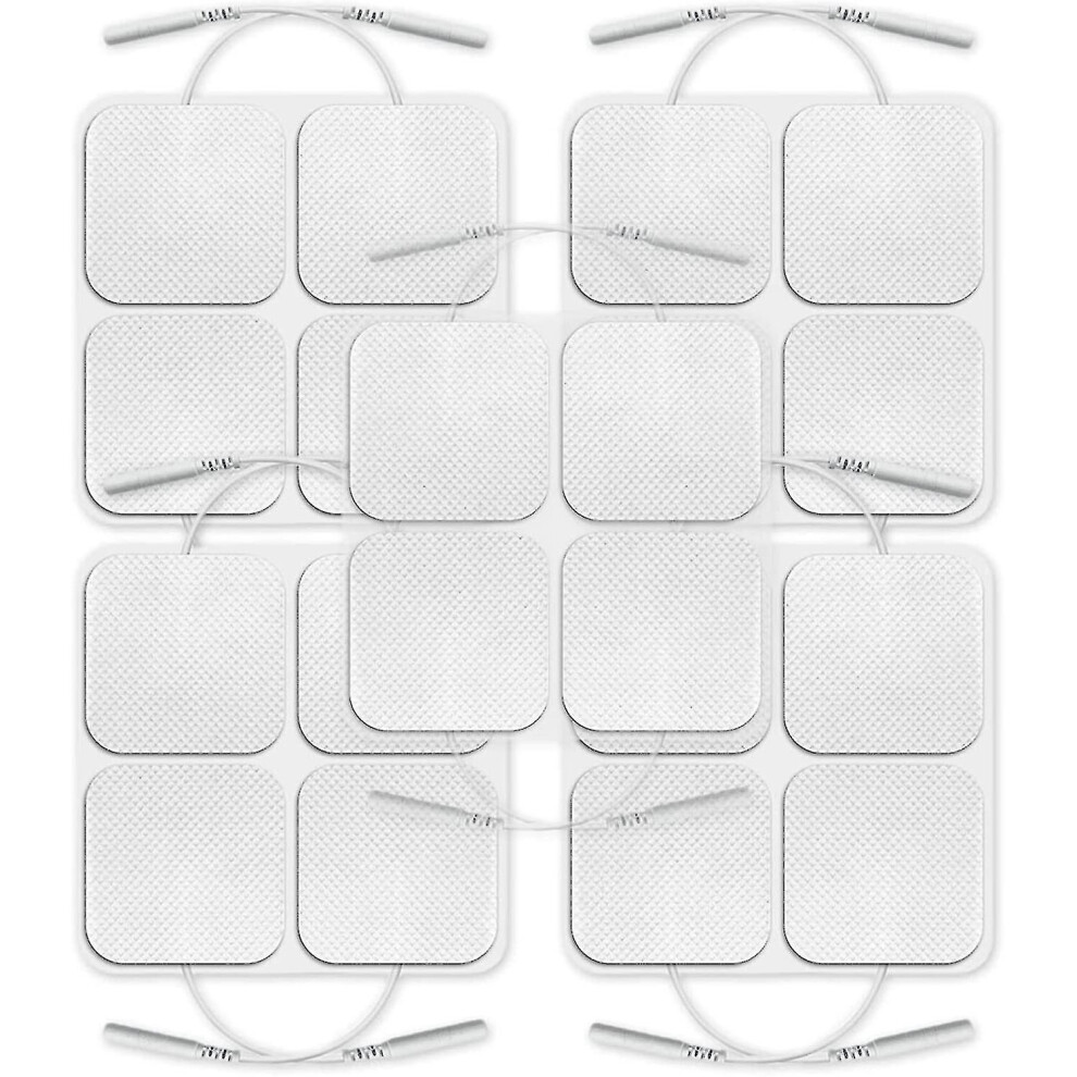 White 20 Axion Electrodes 5X5cm Wired Connection By 2Mm Plug