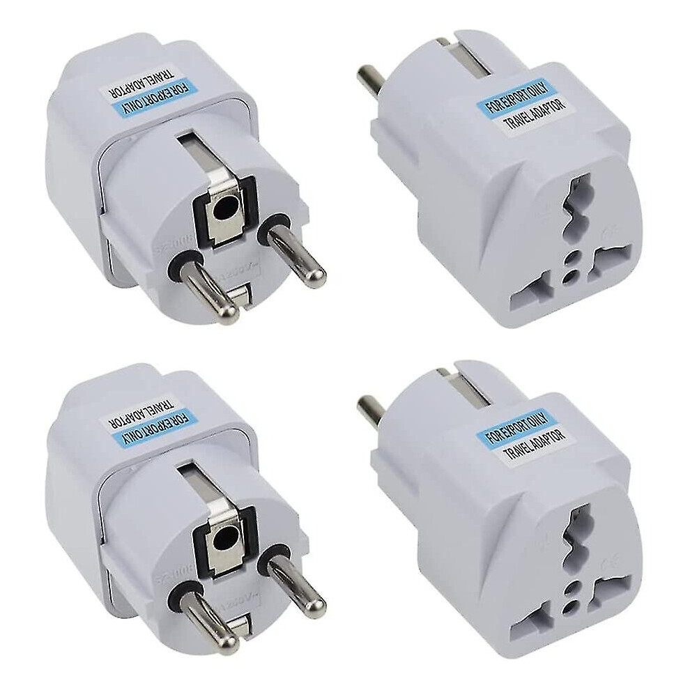 Pieces Universal France Travel Plug Adapter Europe Plug Adapter Travel Ce International Certification - White 9172662422863