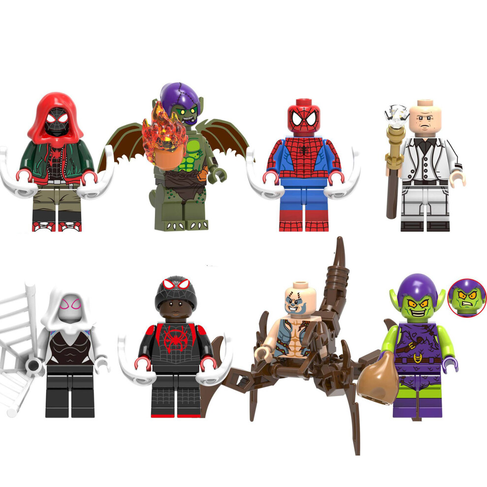 (Style A 8pcs) 16Pcs Marvel Avengers Super Heroes Mini Figures Dc Fit Lego Minifigures