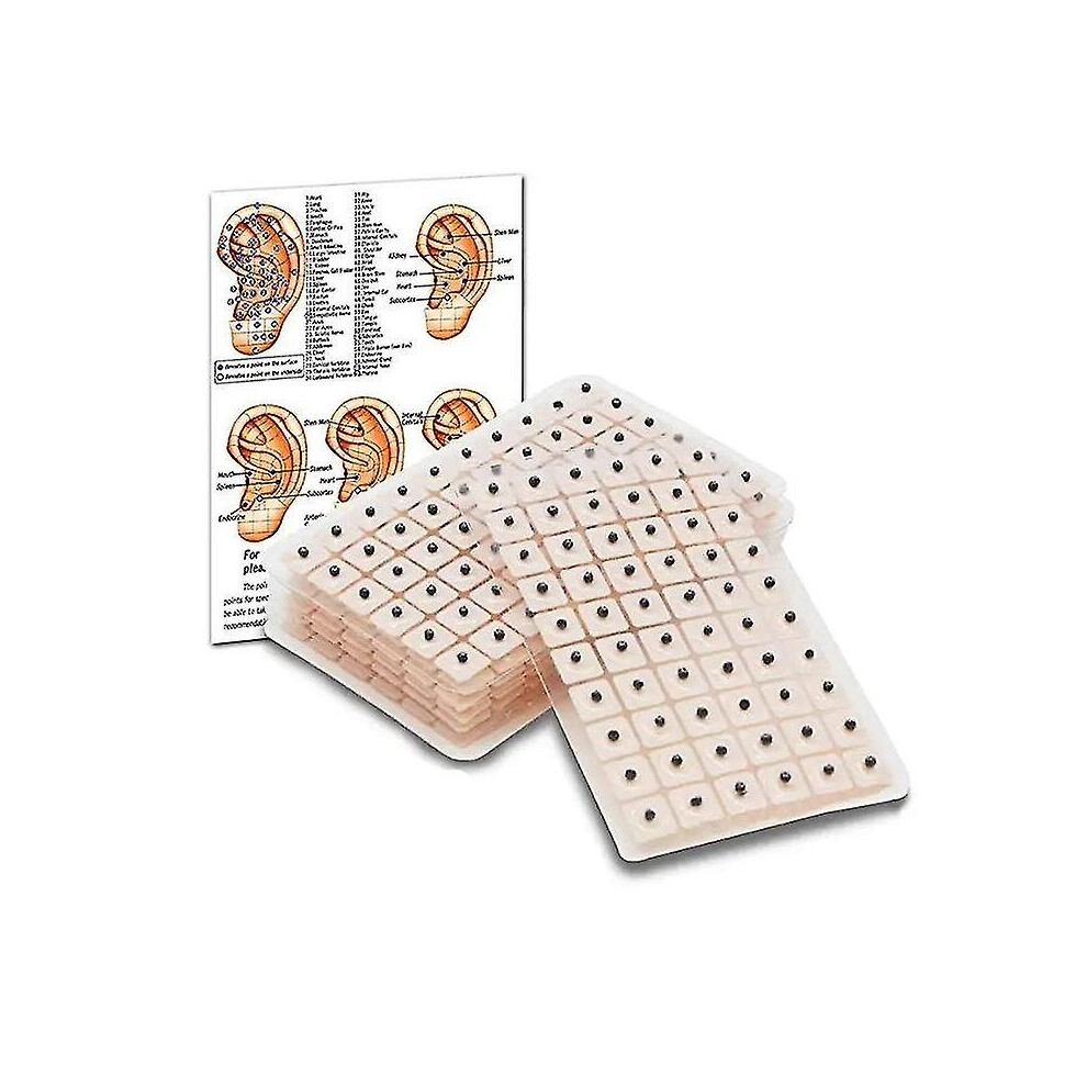 600 Counts Acupuncture Vaccaria Ear Seeds Disposable Ear Press Seeds Acupoint Massage Bean Ear Press Patch