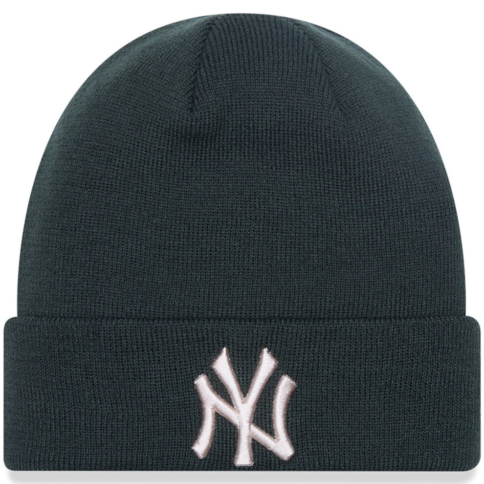 New Era Mens New York Yankees League Essentials Winter Beanie Hat - Dark Green