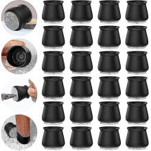 Chair Leg Protectors,24 Pcs For Hardwood Floors.silicone Chair Leg