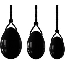 (3 Obsidian Eggs) 3 Pcs Rose Quartz Yoni Egg Set Jade Eggs Women Kegel Exerciser Jade Vaginal Muscles Tightening Ball Crystal Kegel Eggs,3 Amethyst Eggs