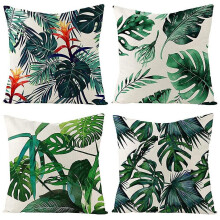 Set Of 4 Outdoor Cushions For Garden Furniture Garden Cushions Linen Green Cushion Covers 18x18inch