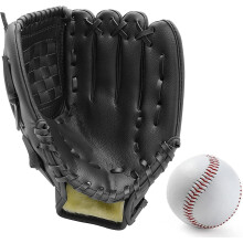 (Black, 115) Baseball Glove,baseball Softball Mitt With Ball For Kids Youth Adults Training And Beginner,right Hand Throw,left Hand Glove
