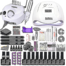 35000rpm Nail Art Kit With 120w/54w Led Nail Lamp 40/30/20/10 Colors Uv Polishing Gel Polishing Nail Art Kitcombo1-(,)(,)