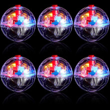 6pcs Led Cat Balls Ghost Hunting Cat Ball Led Motion Activated Cat Toy Interactive Lighted Ball Cat Toys Pet Glowing Mini Running Exercise Ball Toys F