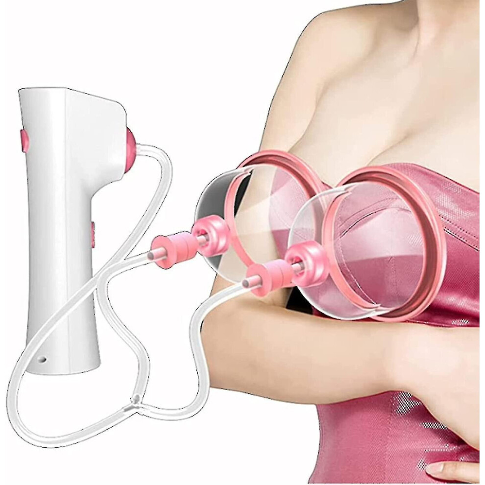 (Double cup small (12.5cm)) Electric Breast Massager Multifunctional Breast Enlargement Instrument Cup Enlarger