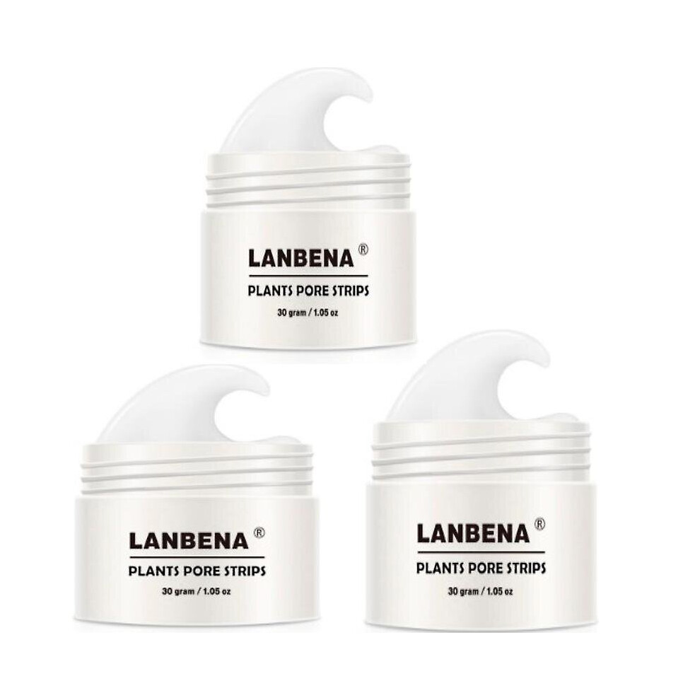 3pcs Lanbena New Blackhead Remover Nose Mask  Black Pore Strip Strips Acne Peel Off  Facial Nose Mask  30g