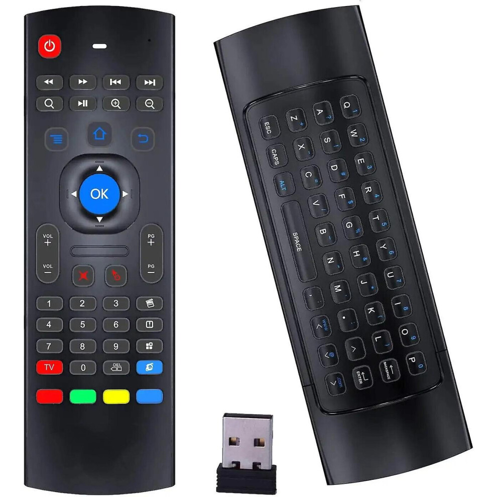 Air Mouse For Android Tv Box, Mx3 Pro Wireless Keyboard 2.4g Smart Tv Remote With Motion Sensing Game Handle Android Remote Control