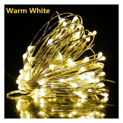 (30m-300LED, Warm White) USB LED Waterproof Copper Wire String Fairy Light