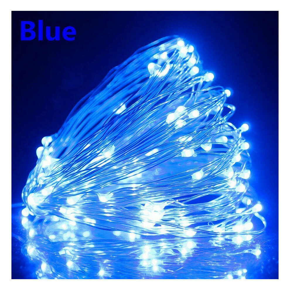 (5m - 50LED, Blue) USB LED Waterproof Copper Wire String Fairy Light