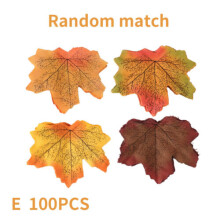(Not Specified) 100Pcs Autumn Maple Leaf Fall Fake Silk Leaves Craft Wedding Party XMAS Decor J