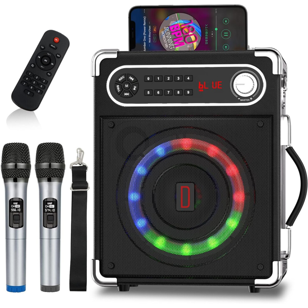 Digitnow Karaoke Machine Bluetooth 5.1 Pa System Supports Tf Card, Aux, Tws, Fm Black