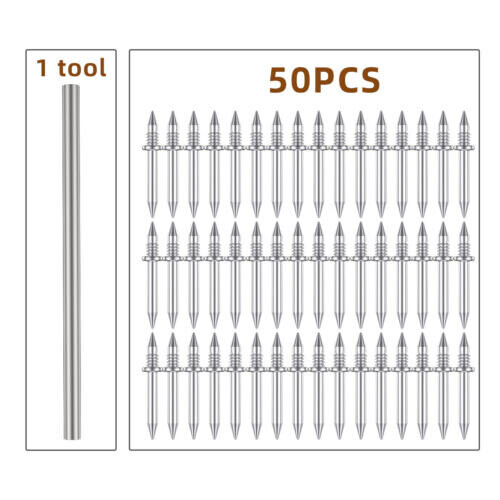 (Not Specified) Double-Head Skirting Thread Seamless Nail Skirting Board Line Without Marks Nail