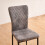 (Grey(Suede), 4 pcs) 4/6 Dining Chairs High Back Velvet/PU Office 4
