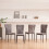 (Grey(Suede), 4 pcs) 4/6 Dining Chairs High Back Velvet/PU Office 1