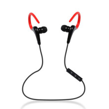 (Red) Wireless Bluetooth Earphones Headphones Sweatproof Sports Gym Running Ear Hook
