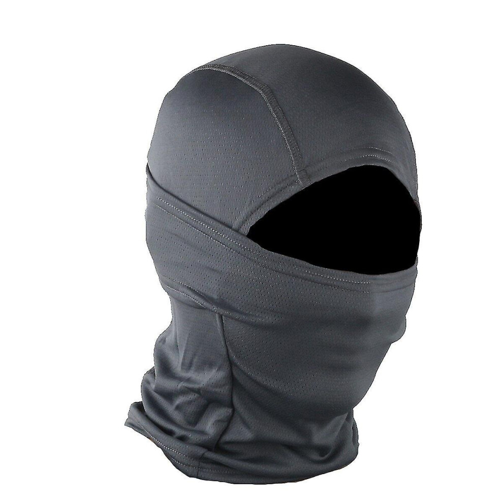 (Gray) Camouflage Outdoor Cycling Hunting Hood Protection Balaclava Head Face Cover Gray 9172662150377