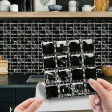 30pcs Tile Stickers Kitchen Bathroom Self-adhesive Mosaic Sticker Wall Decor UK