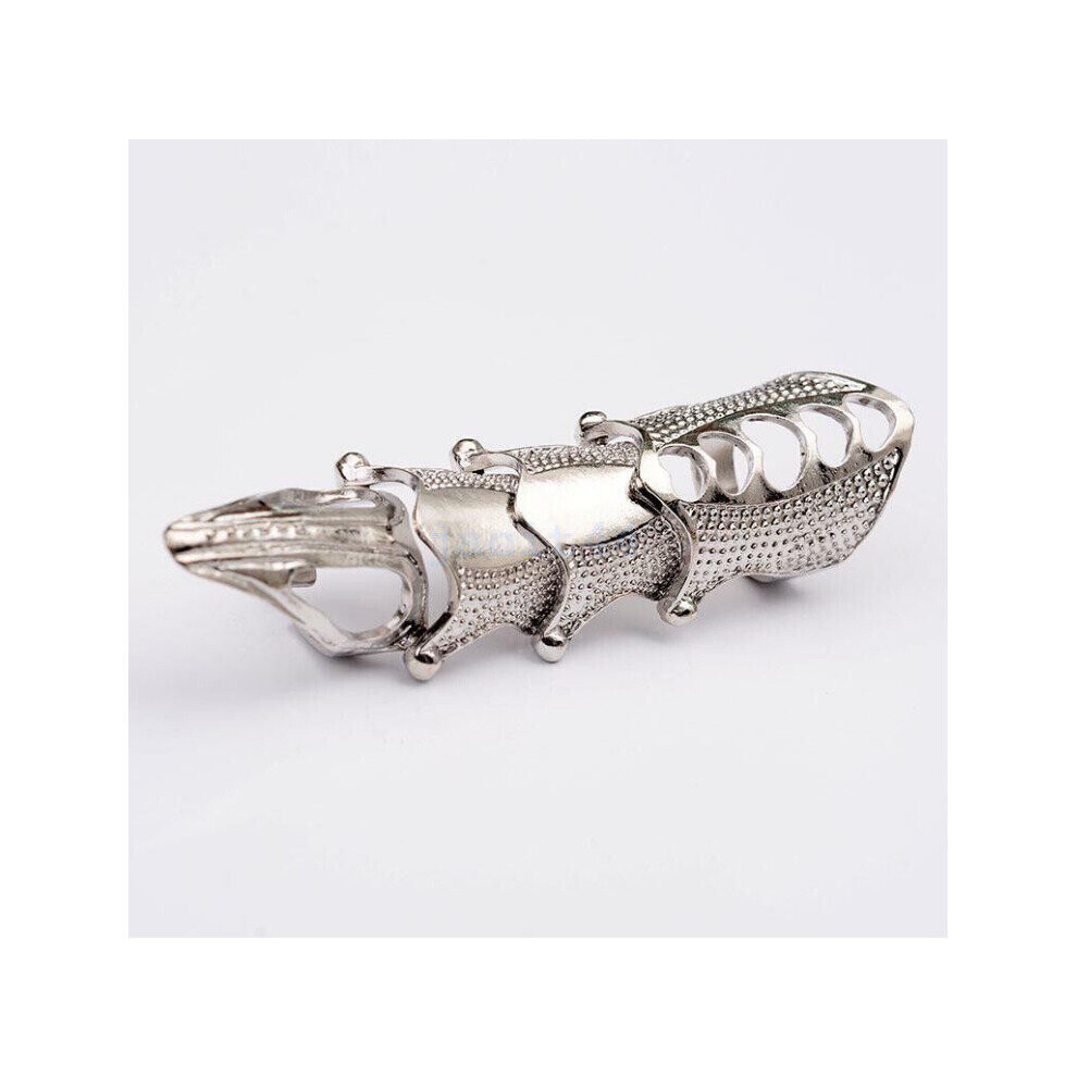 Paktoo (10Pcs, Silver) Gothic Knuckle Joint Full Finger Punk Claw Jewelry Silver,Not,Specified