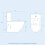 NES Home L-Shaped RH Shower Bath, White Basin Vanity Unit Closed Coupled Toilet 10
