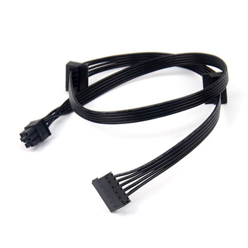 1Pcs Gpu Pci Express 6Pin Male 1 To 3 Sata Ssd Power Supply Cable 4762421298003