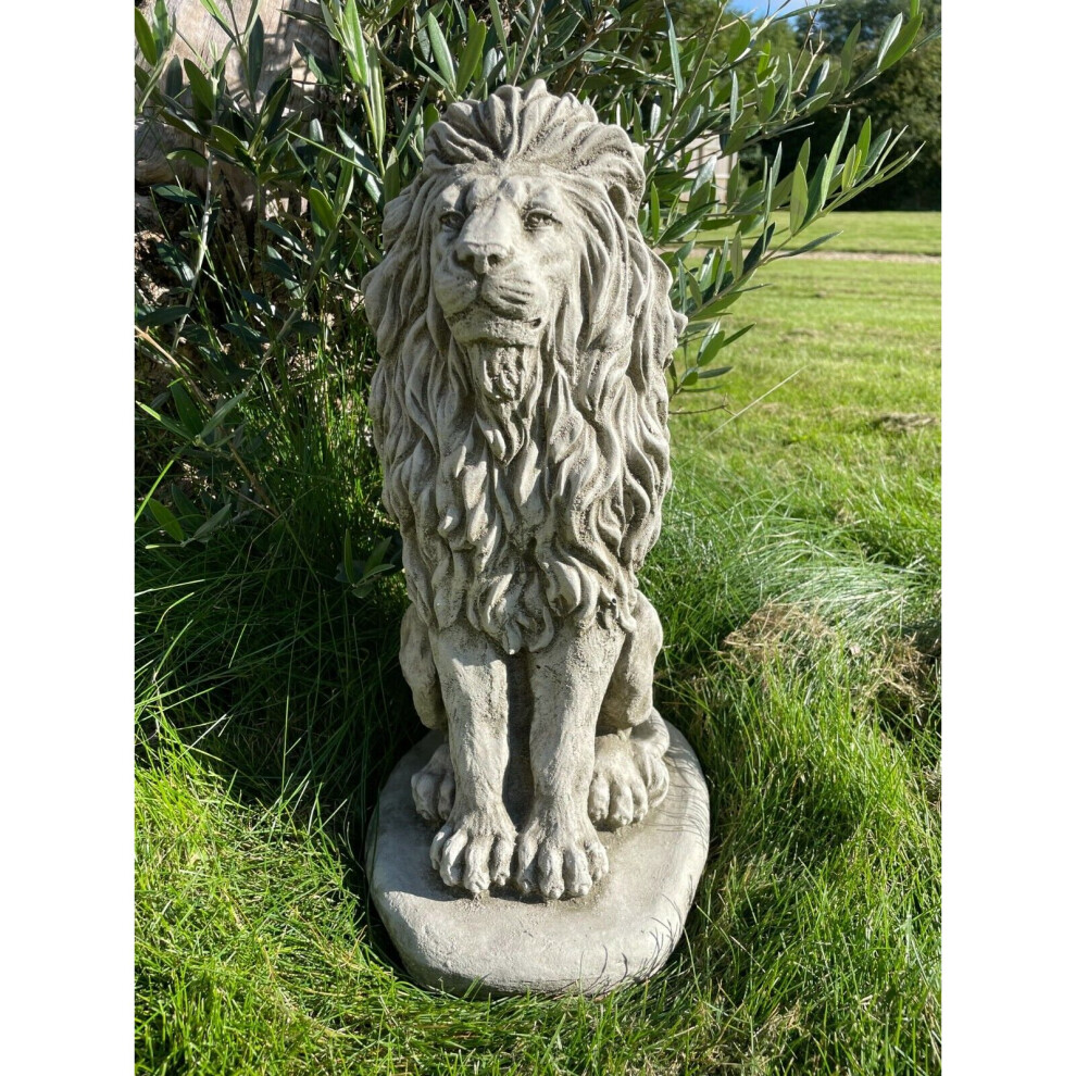 Upright Lion Statue |Stone African Animal Garden Ornament