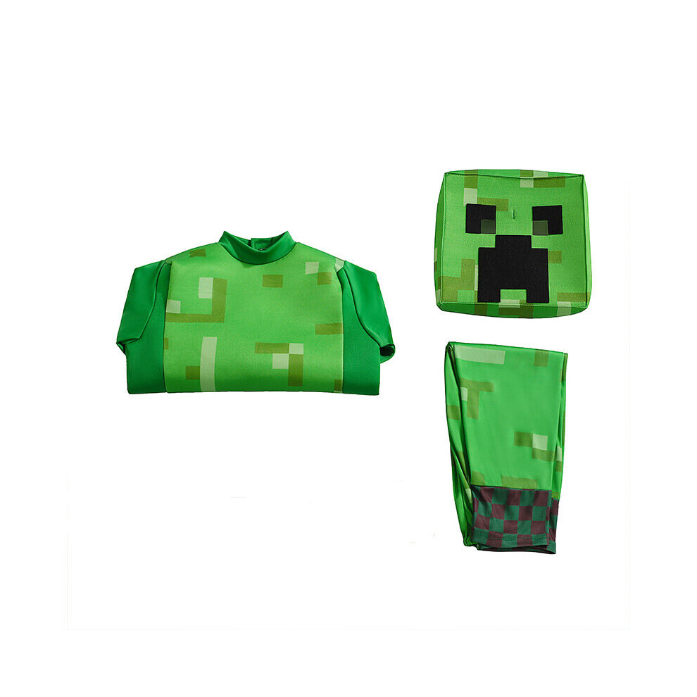 (green, L(Suitable height 125-135cm)) My World Kids Game Show Costume minecraft Halloween New Costume