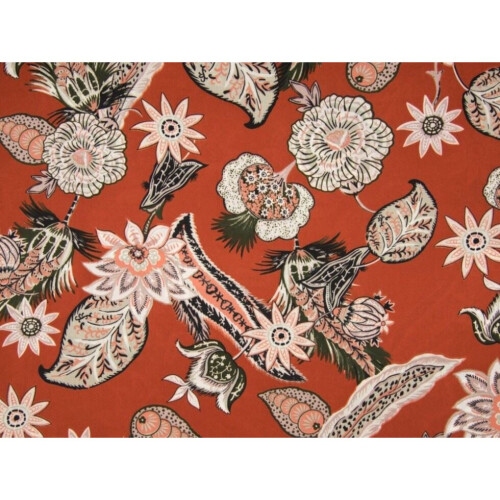 Minerva Polyester Georgette Fabric Rust - per metre