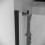 NES Home 800mm Curved Bath Screen Matt Black Profile Clear Glass Reversible | Denver 5