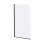 NES Home 800mm Curved Bath Screen Matt Black Profile Clear Glass Reversible | Denver 6